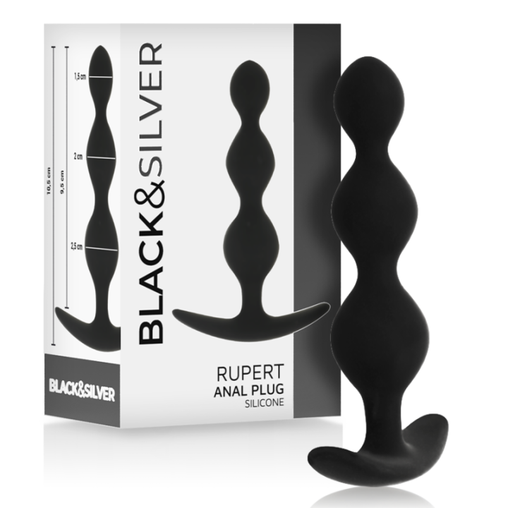 Rupert Analkugelkette 10 cm von Black&Silver | Fesselliebe.de