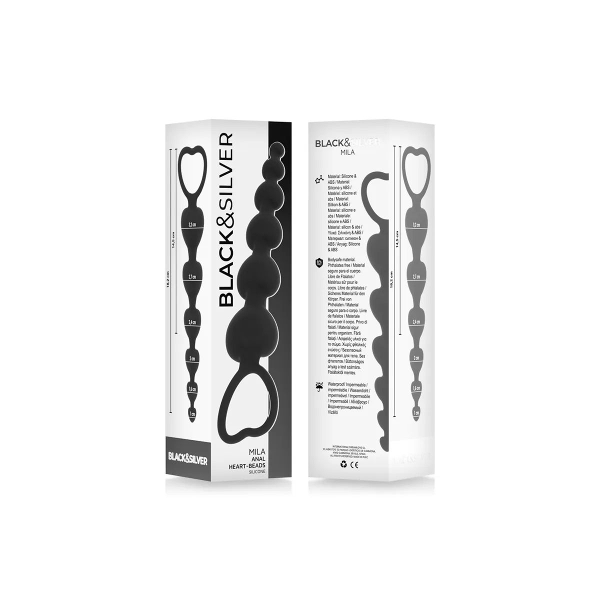 Mila Anal-Herzkette 18 cm von Black&Silver | Fesselliebe.de