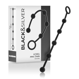 Korg Anal Rosenkranz Silikon Initiation 21 cm von Black&Silver | Fesselliebe.de