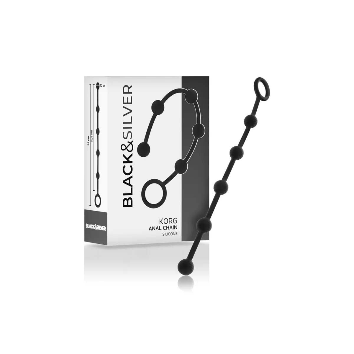 Korg Anal Rosenkranz Silikon Initiation 21 cm von Black&Silver | Fesselliebe.de