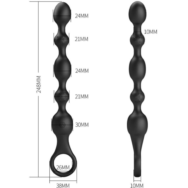 Van Anal Balls 10 Vibrationen wiederaufladbares Silikon von Pretty Love | Fesselliebe.de