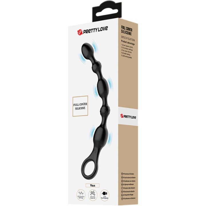 Van Anal Balls 10 Vibrationen wiederaufladbares Silikon von Pretty Love | Fesselliebe.de