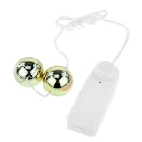Goldener Vibrator mit Chinesischen Bällen von Baile Stimulating | Fesselliebe.de
