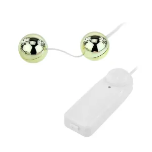 Goldener Vibrator mit Chinesischen Bällen von Baile Stimulating