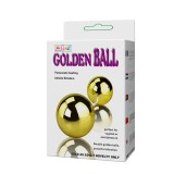 Goldener Vibrator mit Chinesischen Bällen von Baile Stimulating | Fesselliebe.de