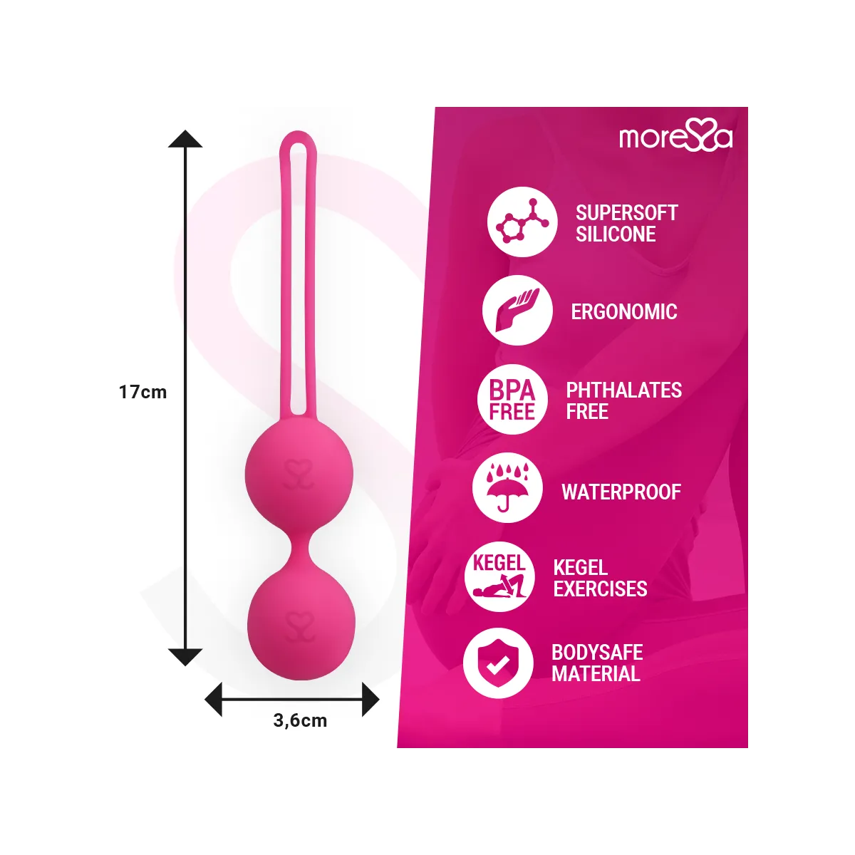 Osian Drei Premium Silikon Rosa von Moressa | Fesselliebe.de