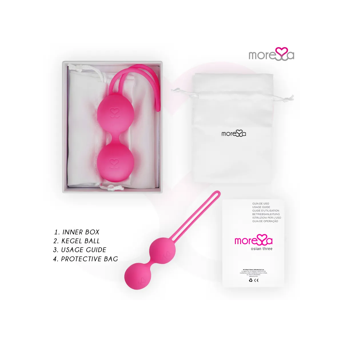 Osian Drei Premium Silikon Rosa von Moressa | Fesselliebe.de