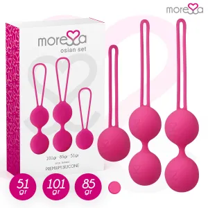 Osian Set Premium Silikon Rosa (Osian One - 51 G | Osian Two - 101 G | Osian Three 85 G) von Moressa | Fesselliebe.de