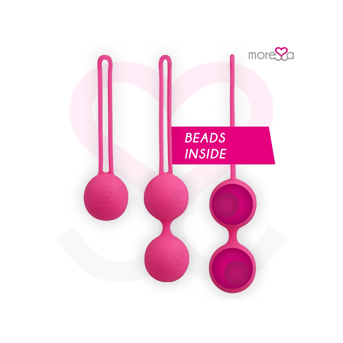 Osian Set Premium Silikon Rosa (Osian One - 51 G | Osian Two - 101 G | Osian Three 85 G) von Moressa | Fesselliebe.de