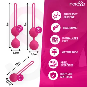 Osian Set Premium Silikon Rosa (Osian One - 51 G | Osian Two - 101 G | Osian Three 85 G) von Moressa
