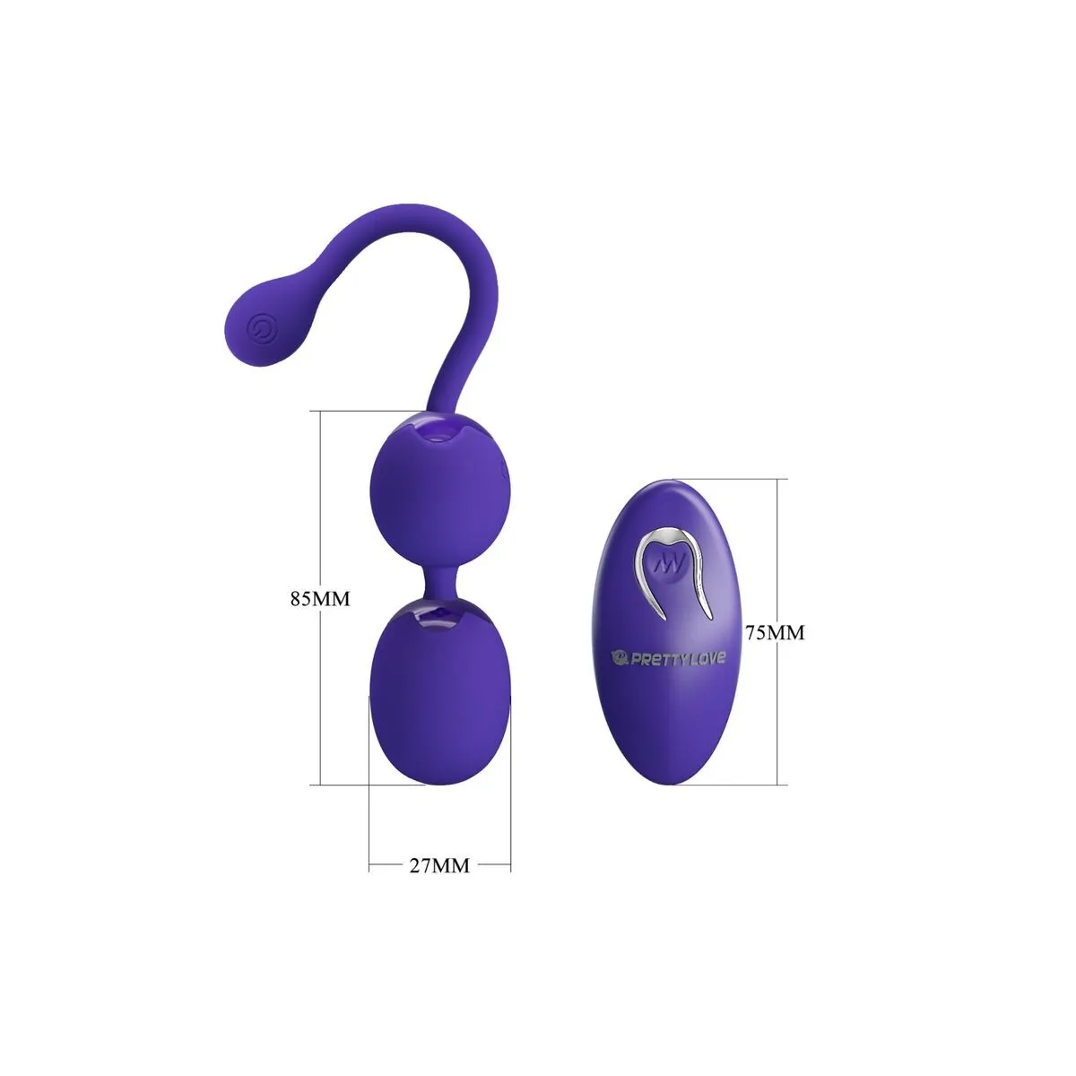 Willie Youth mit Fernbedienungsbälle & Violette Vibration von Pretty Love Led | Fesselliebe.de