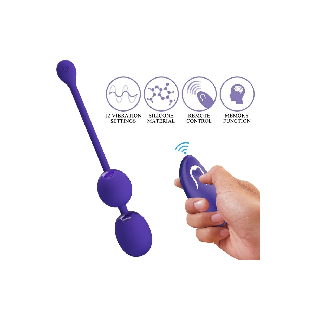Willie Youth mit Fernbedienungsbälle & Violette Vibration von Pretty Love Led | Fesselliebe.de