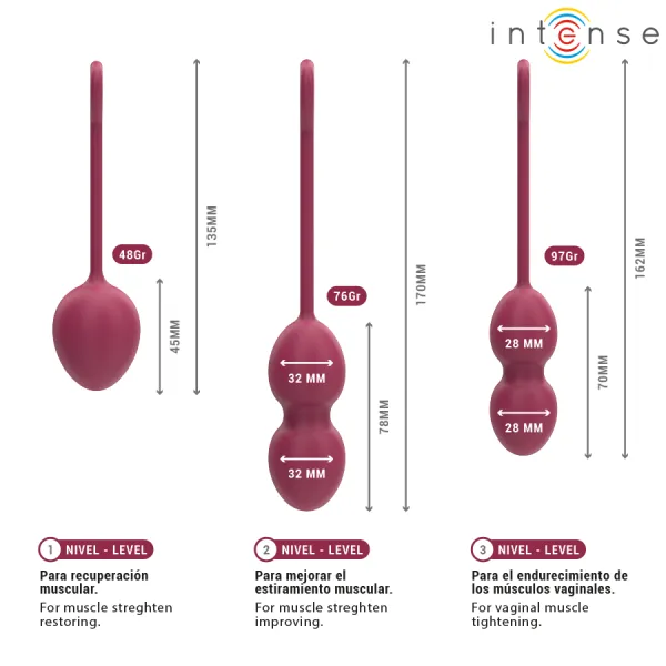 Charli Kegel Ball Kit Burgund von Intense Health & Fun | Fesselliebe.de