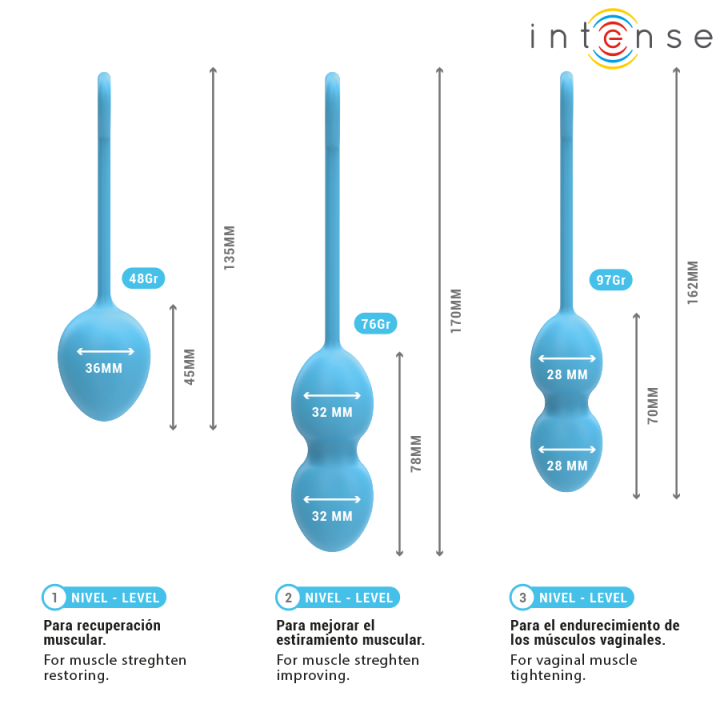 Charli Kegel Ball Kit Blau von Intense Health & Fun | Fesselliebe.de