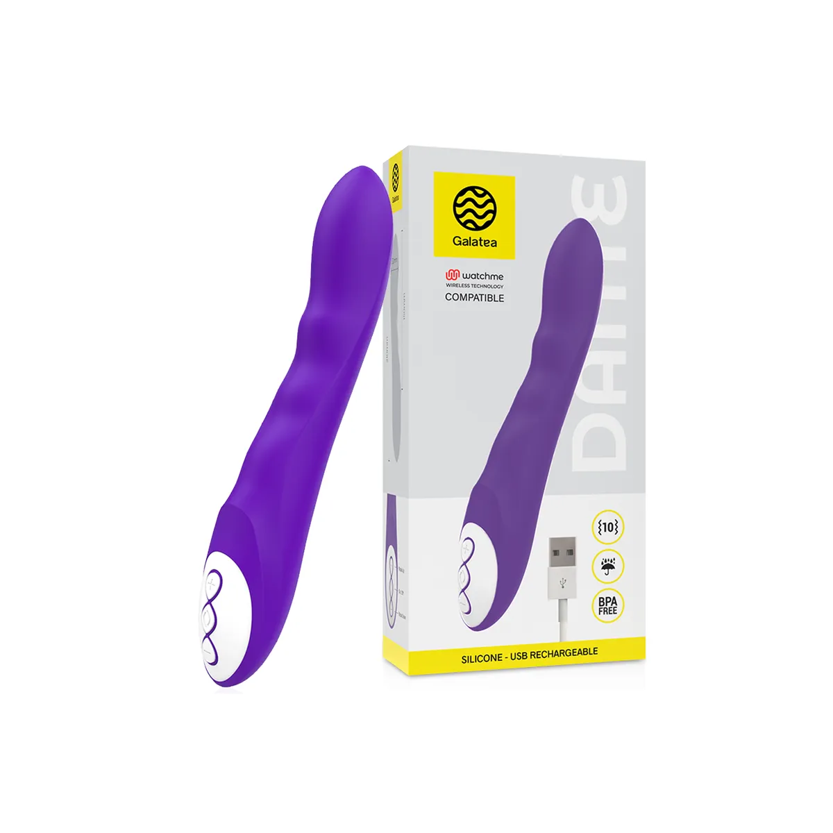 Dante Lila Vibrator, Kompatibel mit der Drahtlosen Watchme-Technologie von Galatea | Fesselliebe.de