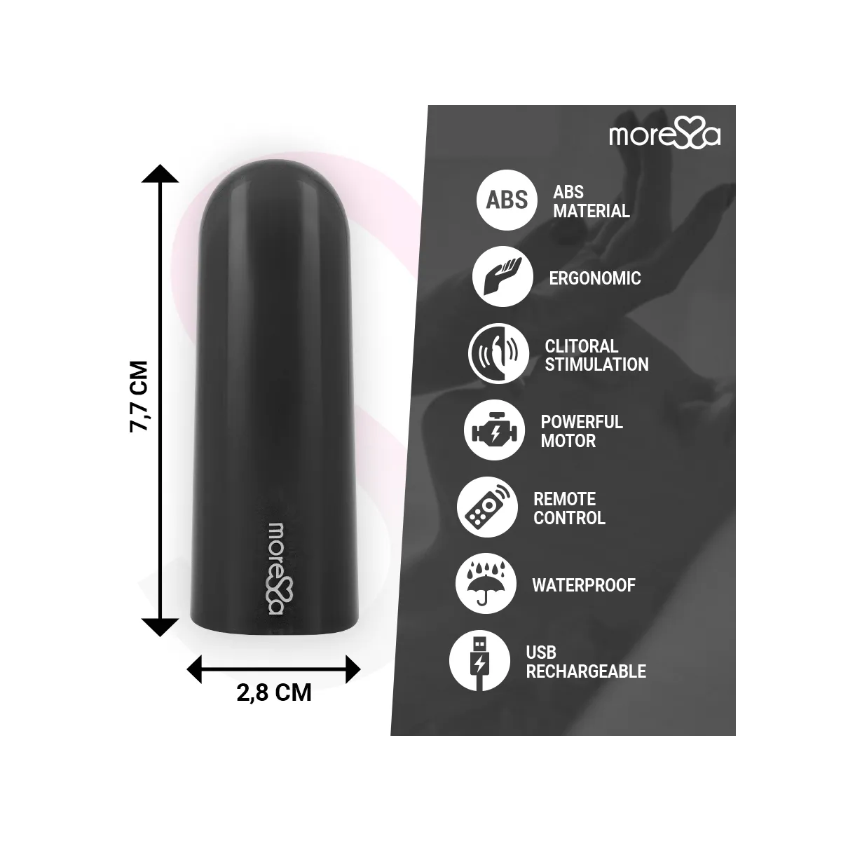 Nix Vibrator mit Fernbedienung Schwarz von Moressa | Fesselliebe.de