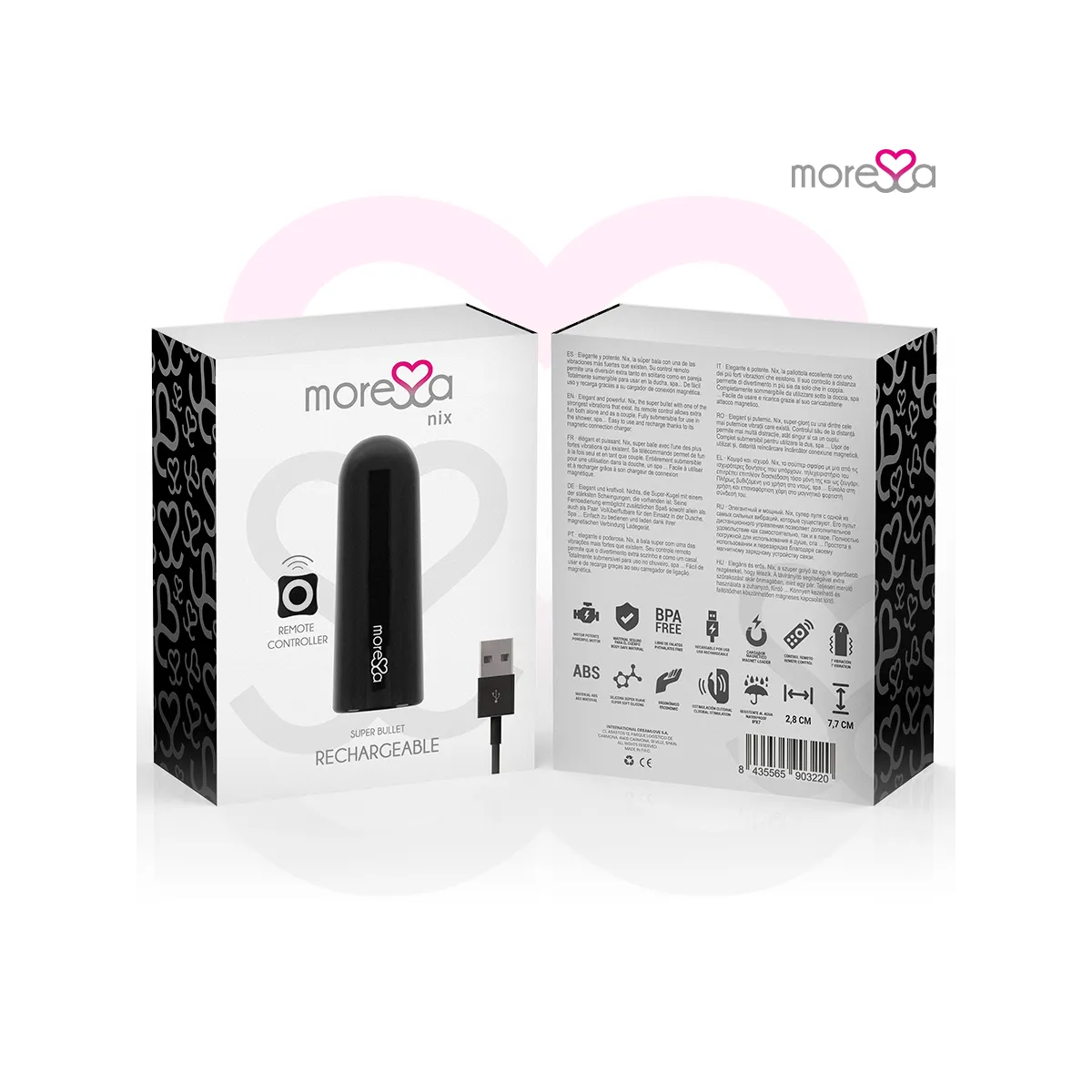 Nix Vibrator mit Fernbedienung Schwarz von Moressa | Fesselliebe.de