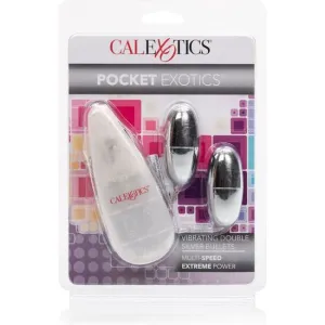Vibrierende Kugeln Silber Duo von Calexotics