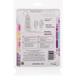 Vibrierende Kugeln Silber Duo von Calexotics