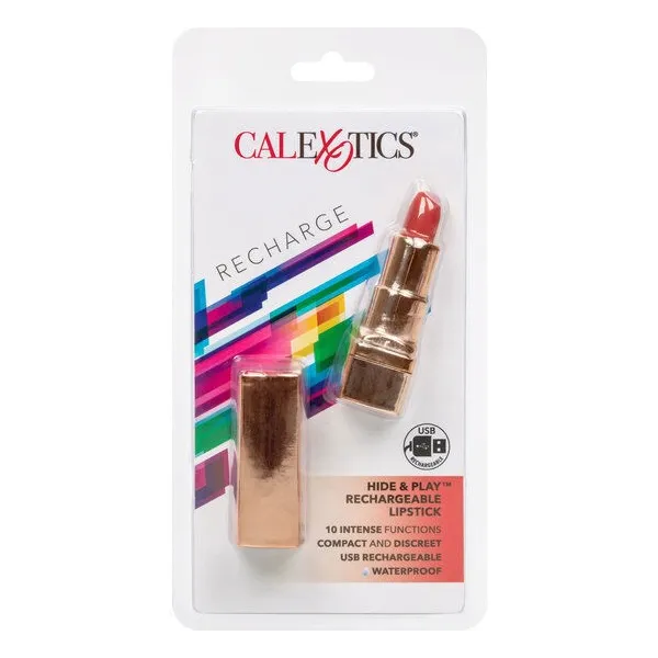 Bala wiederaufladbarer Lippenstift Hide & Play Rot von Calexotics | Fesselliebe.de