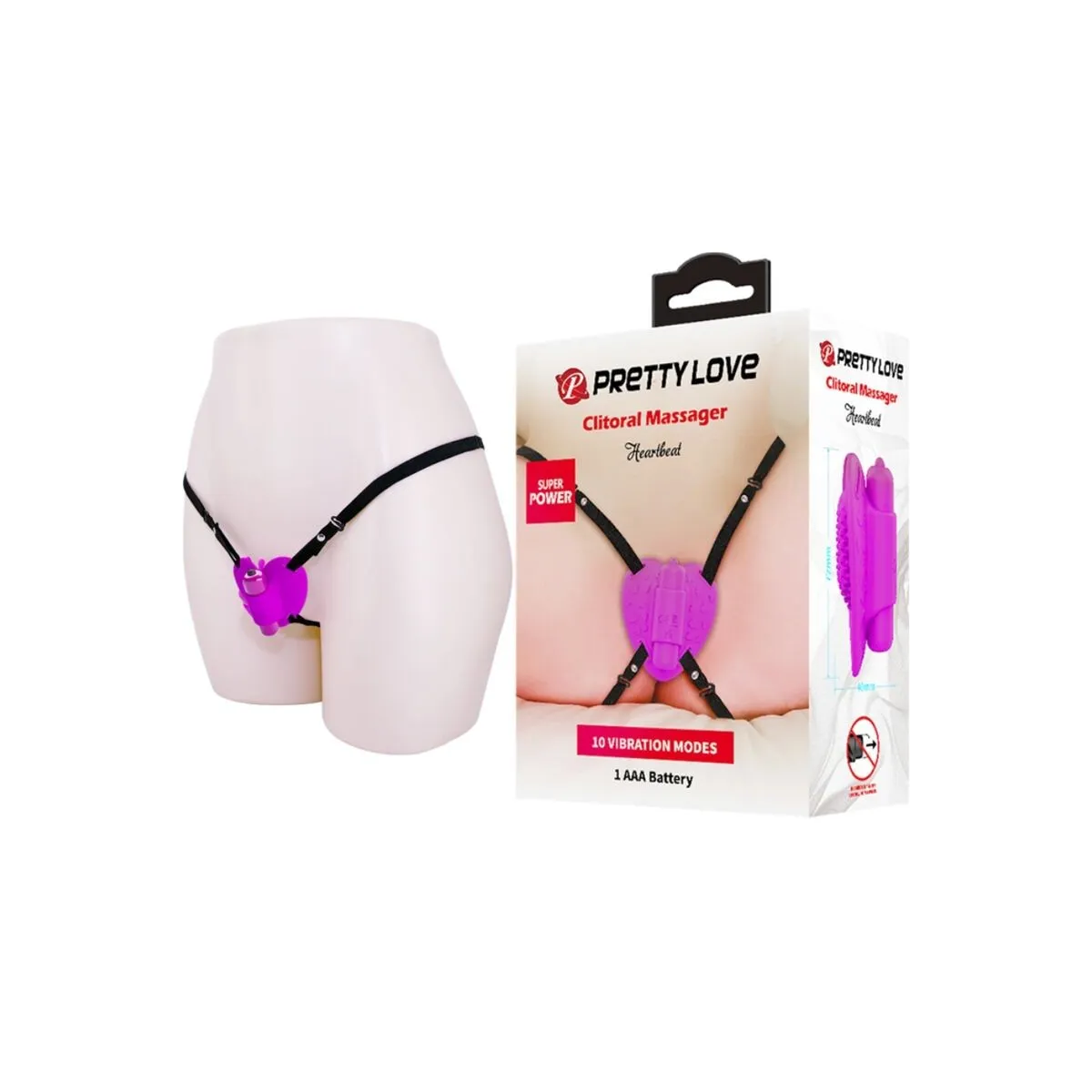 Heartbeat Clitoris Massager 10 Vibrationsmodi Lila von Pretty Love Flirtation | Fesselliebe.de