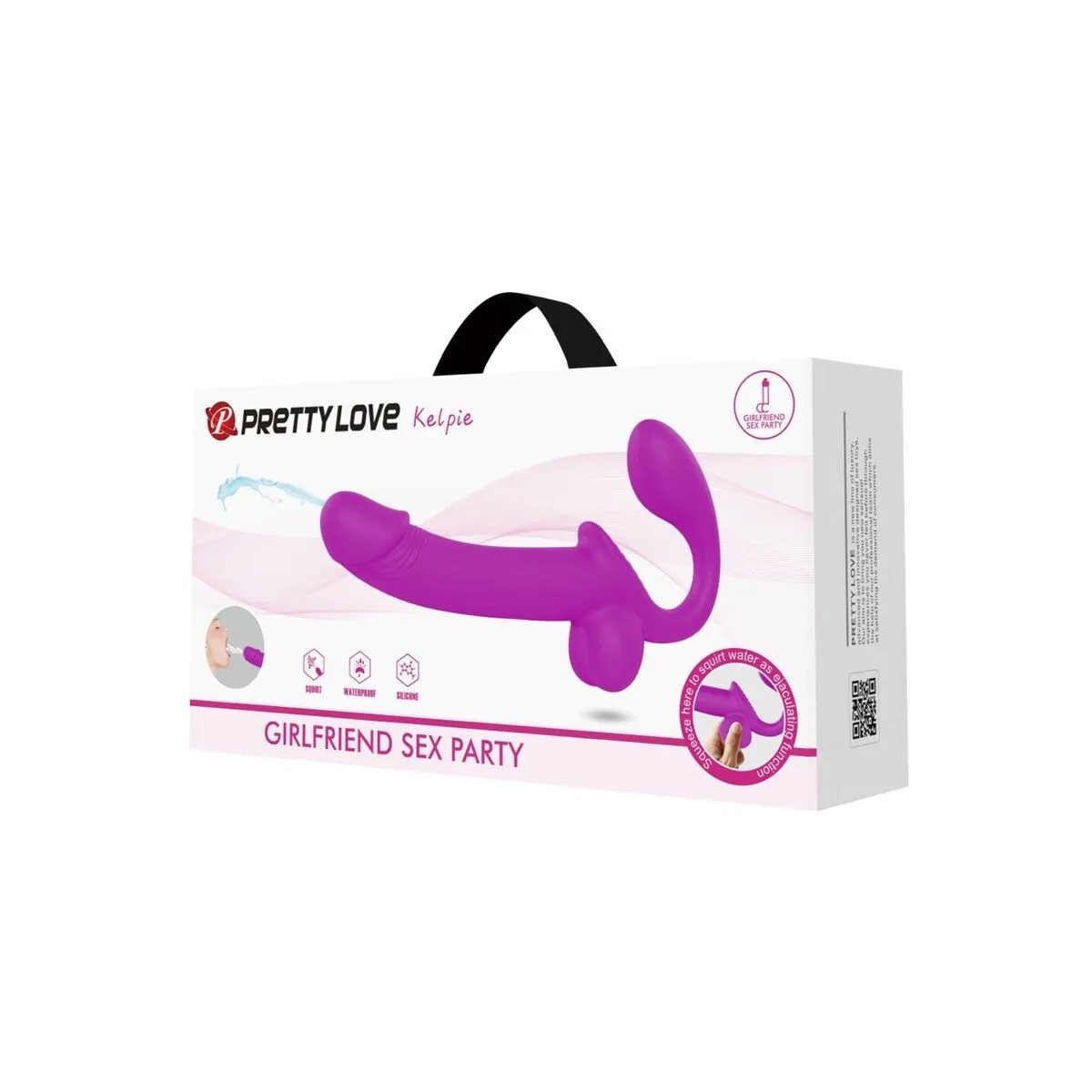 Kelpie Doppelter Strap-On-Stimulator Lila von Pretty Love | Fesselliebe.de