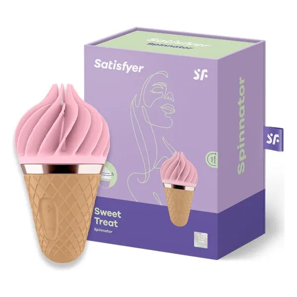 Süsses Lecker Spinnator Braun & Rosa von Satisfyer Spinnator | Fesselliebe.de