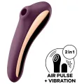 Dual Kiss Air Pulse Vibrator Weinrot von Satisfyer Air Pulse