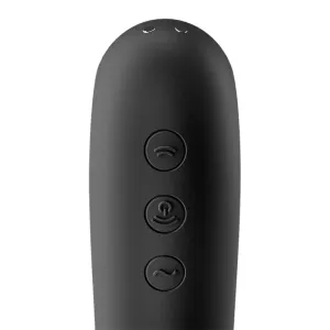 Dual Kiss Air Pulse Vibrator Schwarz von Satisfyer Air Pulse