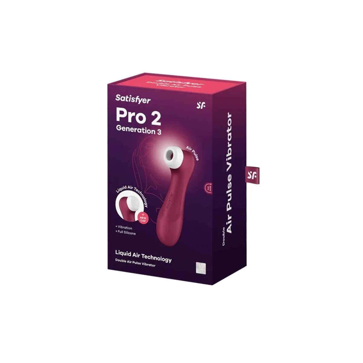 Pro 2 Generation 3 Liquid Air Technology Weinrot von Satisfyer Air Pulse | Fesselliebe.de