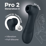 Pro 2 Generation 3 Liquid Air Technology Schwarz von Satisfyer Air Pulse | Fesselliebe.de