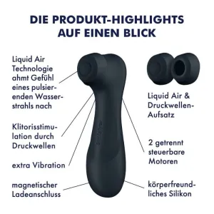 Pro 2 Generation 3 Liquid Air Technology Schwarz von Satisfyer Air Pulse