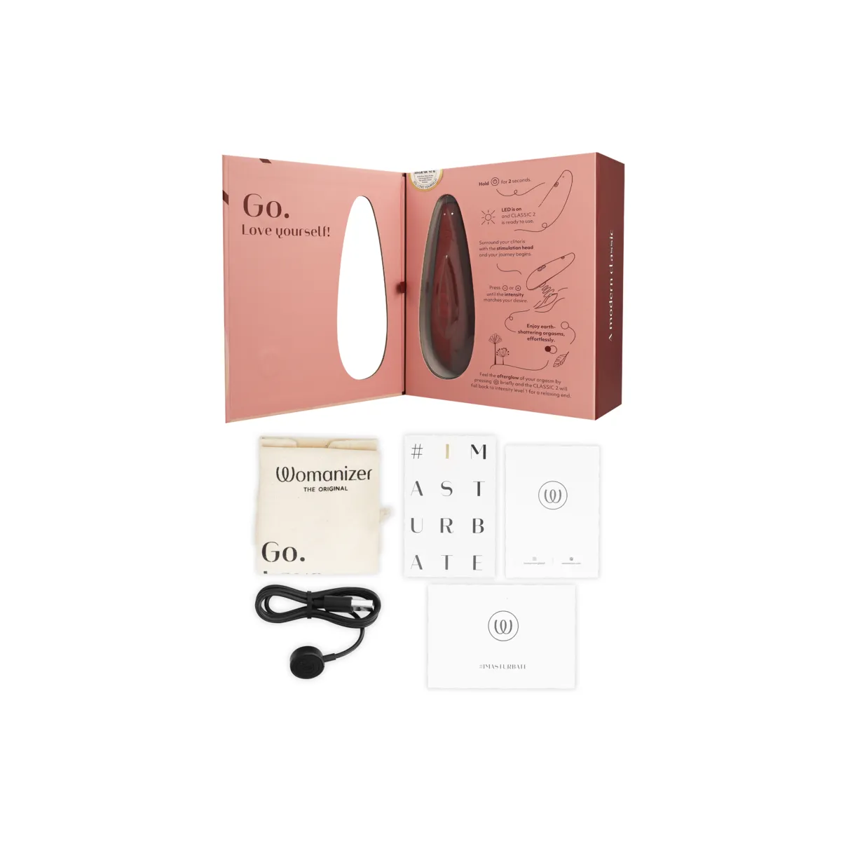 Classic 2 Klitoralstimulator Bordeaux von Womanizer | Fesselliebe.de