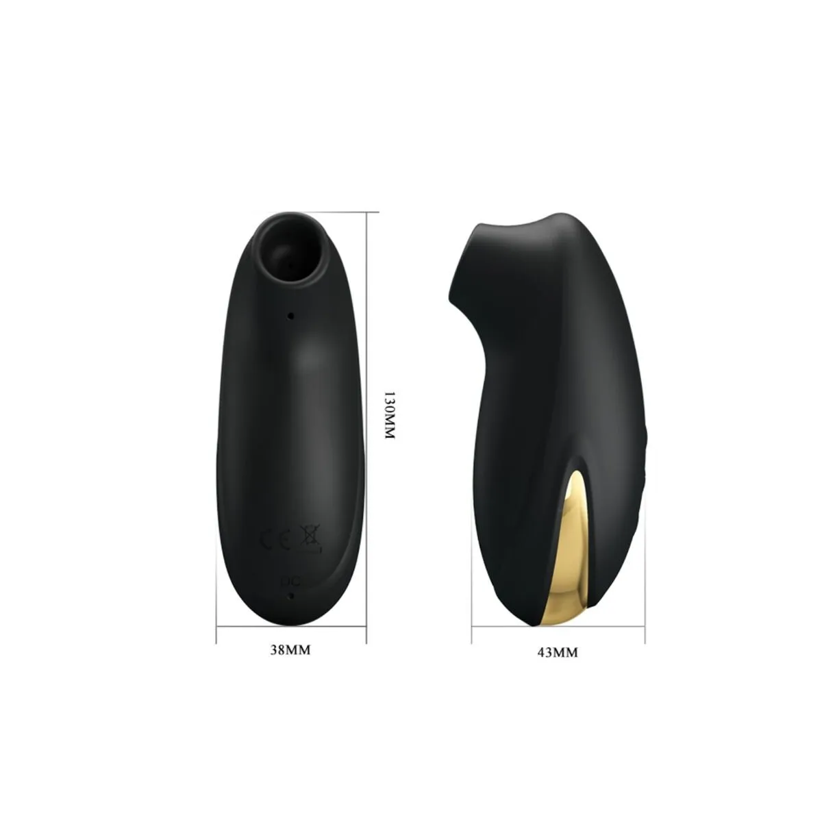 Luxus-Wiederaufladbarer Saugmassager Schwarz von Pretty Love C-Type | Fesselliebe.de