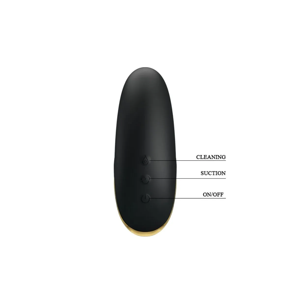 Luxus-Wiederaufladbarer Saugmassager Schwarz von Pretty Love C-Type | Fesselliebe.de