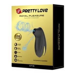 Luxus-Wiederaufladbarer Saugmassager Schwarz von Pretty Love C-Type