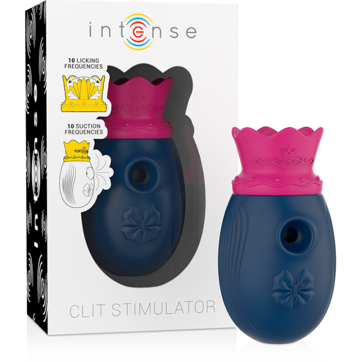 Klitorisstimulator 10 Saug- und Leckmodi - Blau von Intense Fun | Fesselliebe.de