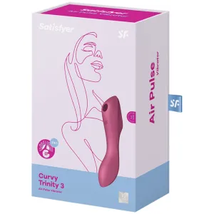 Curvy Trinity 3 Air Pulse Vibrator Rot von Satisfyer Air Pulse