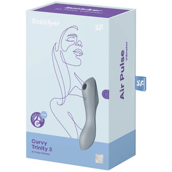 Curvy Trinity 3 Air Pulse Vibrator Grau von Satisfyer Air Pulse | Fesselliebe.de