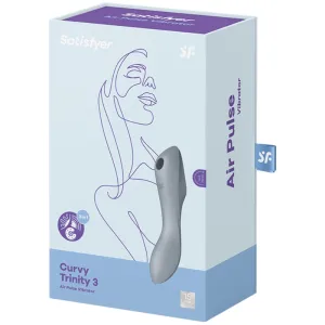 Curvy Trinity 3 Air Pulse Vibrator Grau von Satisfyer Air Pulse