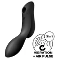 Curvy Trinity 2 Air Pulse Vibrator Schwarz von Satisfyer Air Pulse