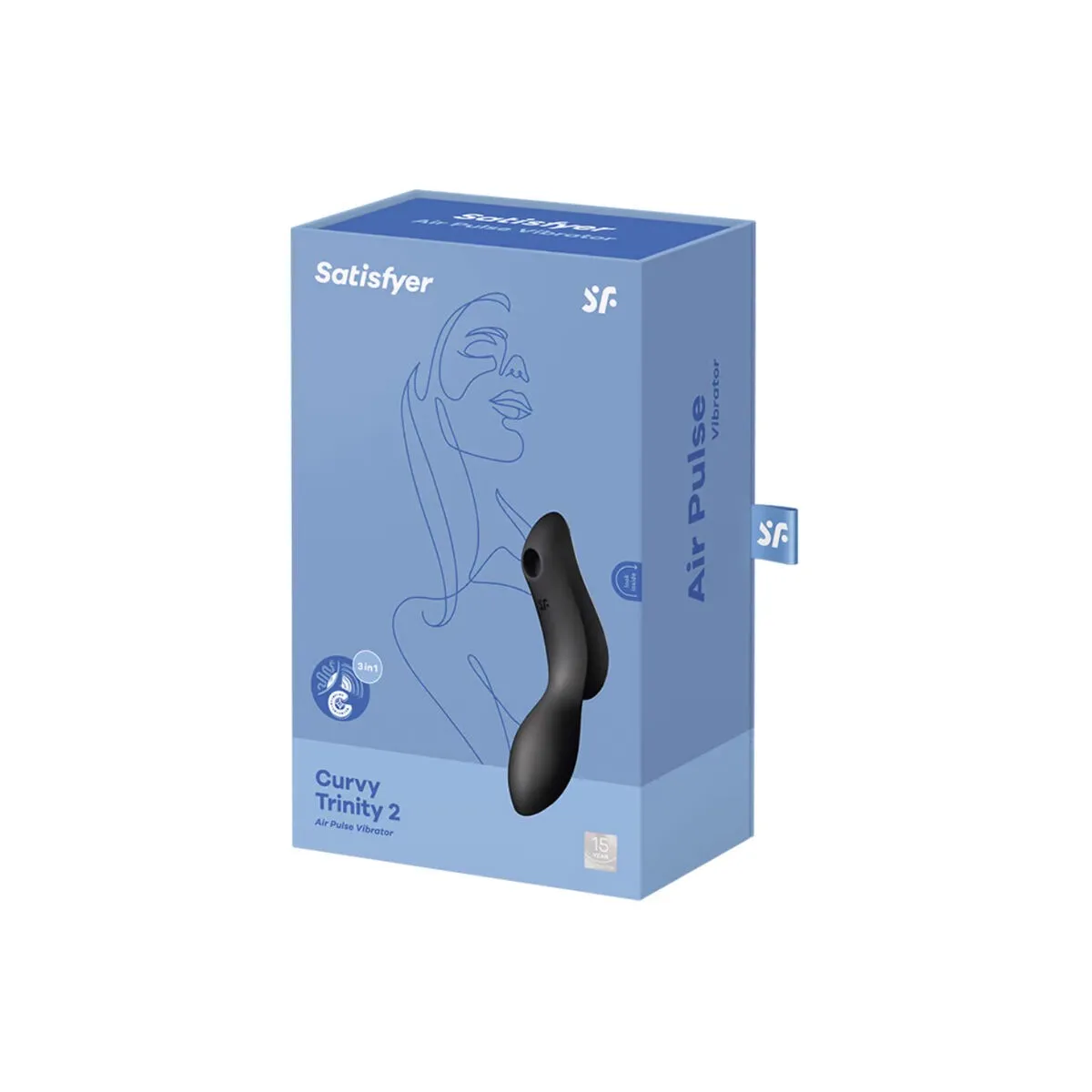 Curvy Trinity 2 Air Pulse Vibrator Schwarz von Satisfyer Air Pulse | Fesselliebe.de