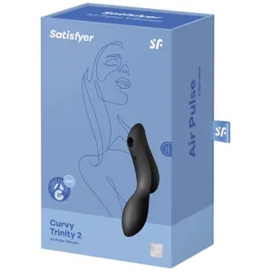 Curvy Trinity 2 Air Pulse Vibrator Schwarz von Satisfyer Air Pulse
