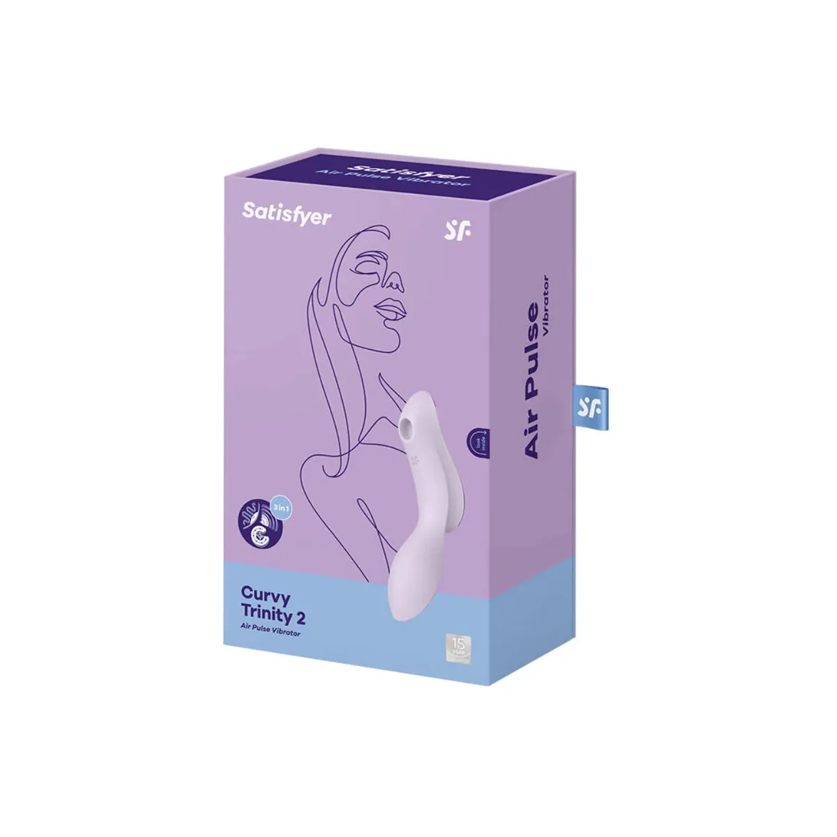 Curvy Trinity 2 Air Pulse Vibrator Lila von Satisfyer Air Pulse | Fesselliebe.de