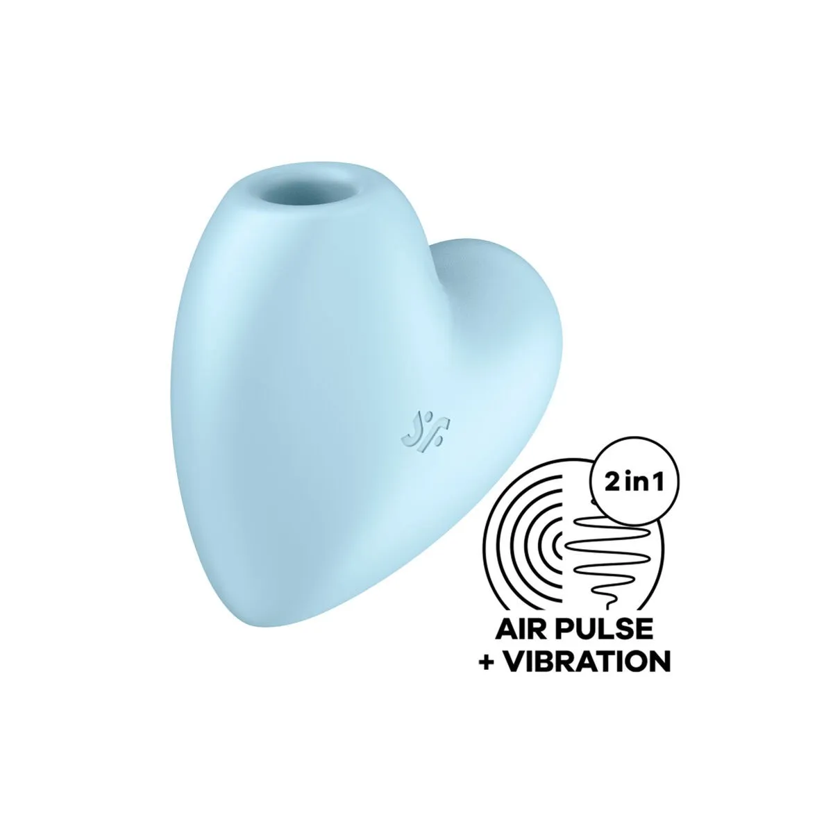 Cutie Heart Air Pulse Stimulator & Vibrator Blau von Satisfyer Air Pulse | Fesselliebe.de