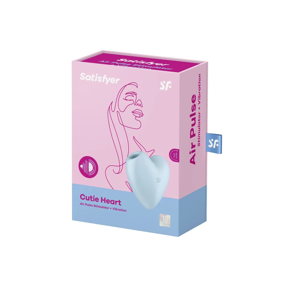 Cutie Heart Air Pulse Stimulator & Vibrator Blau von Satisfyer Air Pulse | Fesselliebe.de