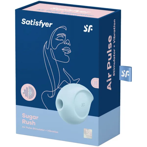 Sugar Rush Air Pulse Stimulator & Vibrator Blau von Satisfyer Air Pulse | Fesselliebe.de