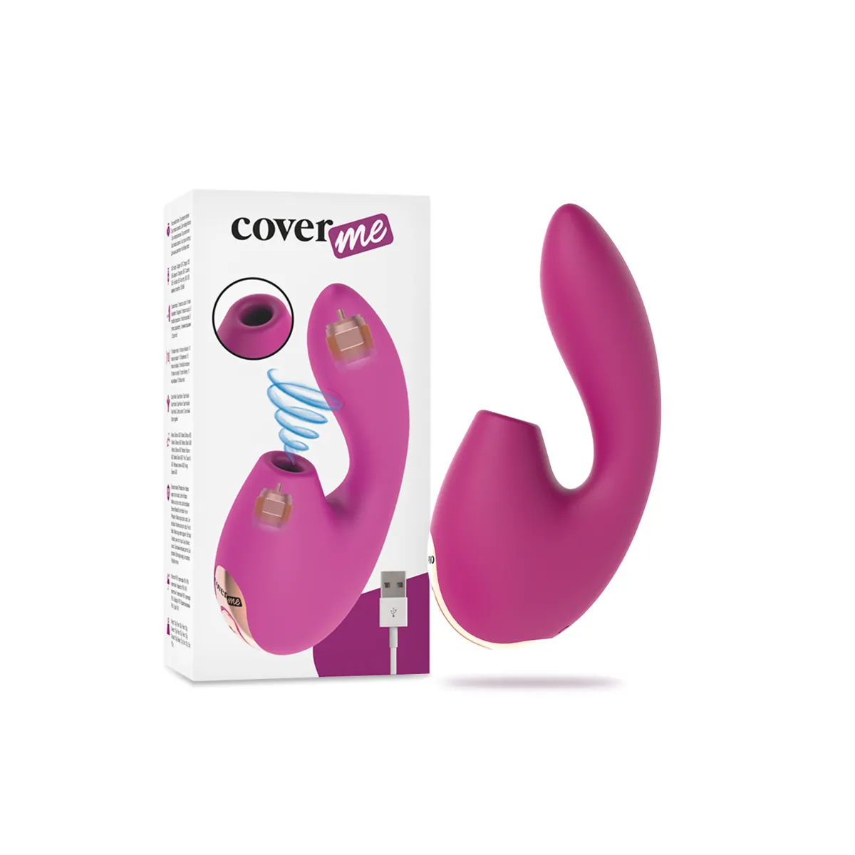 Klitoris-Sauger & Leistungsstarker G-Punkt-Rush-Vibrator von Coverme | Fesselliebe.de