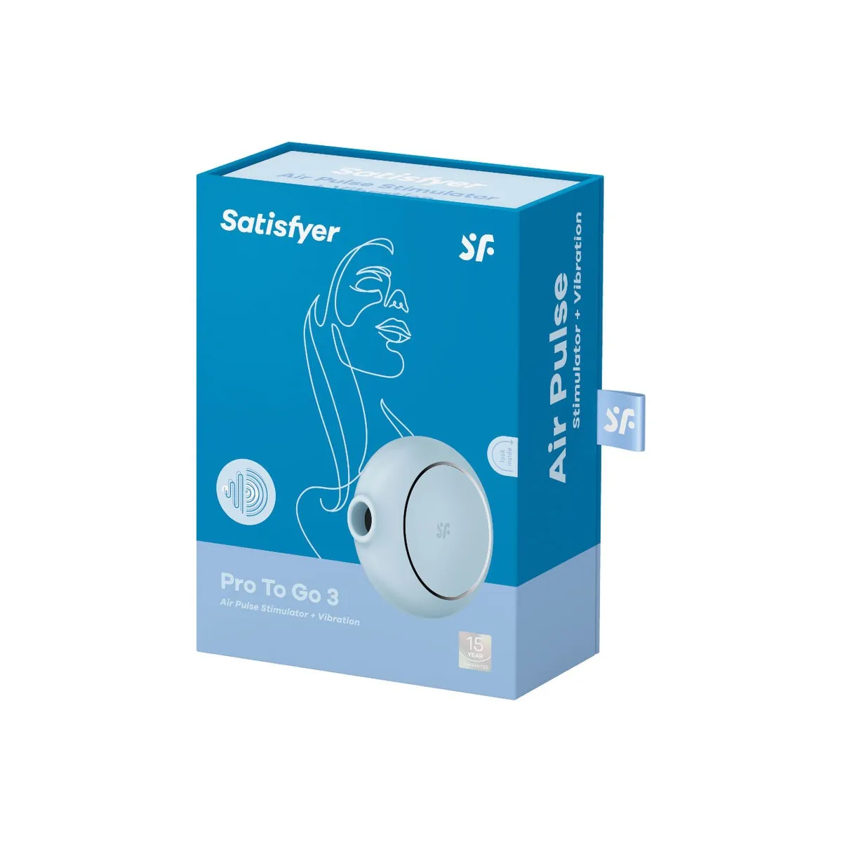 Pro To Go 3 Doppelter Luftpulsstimulator & Vibrator Blau von Satisfyer Air Pulse | Fesselliebe.de