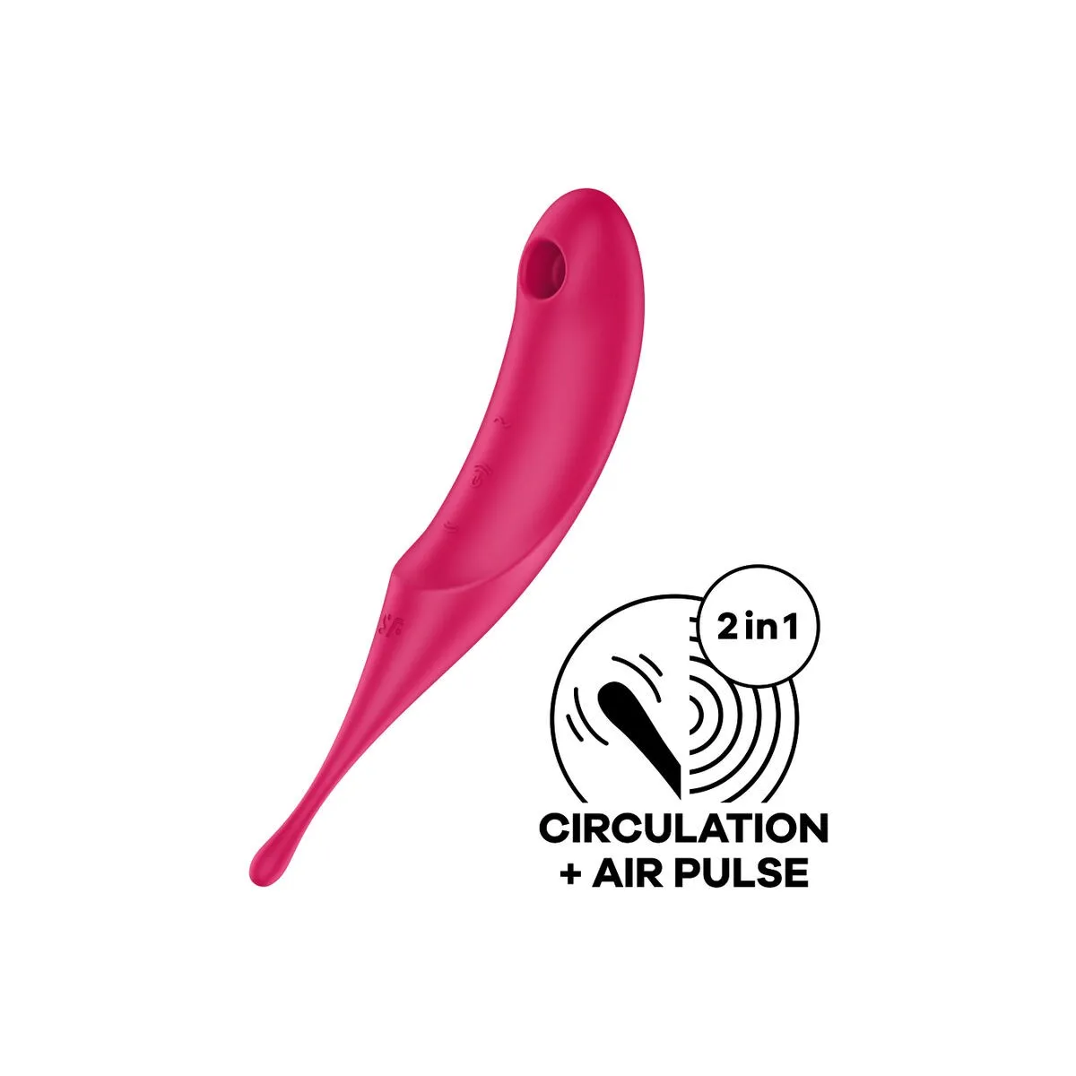 Twirling Pro Air Pulse Stimulator & Vibrator Rot von Satisfyer Air Pulse | Fesselliebe.de